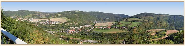 Blick vom Lohmen ins Saaletal